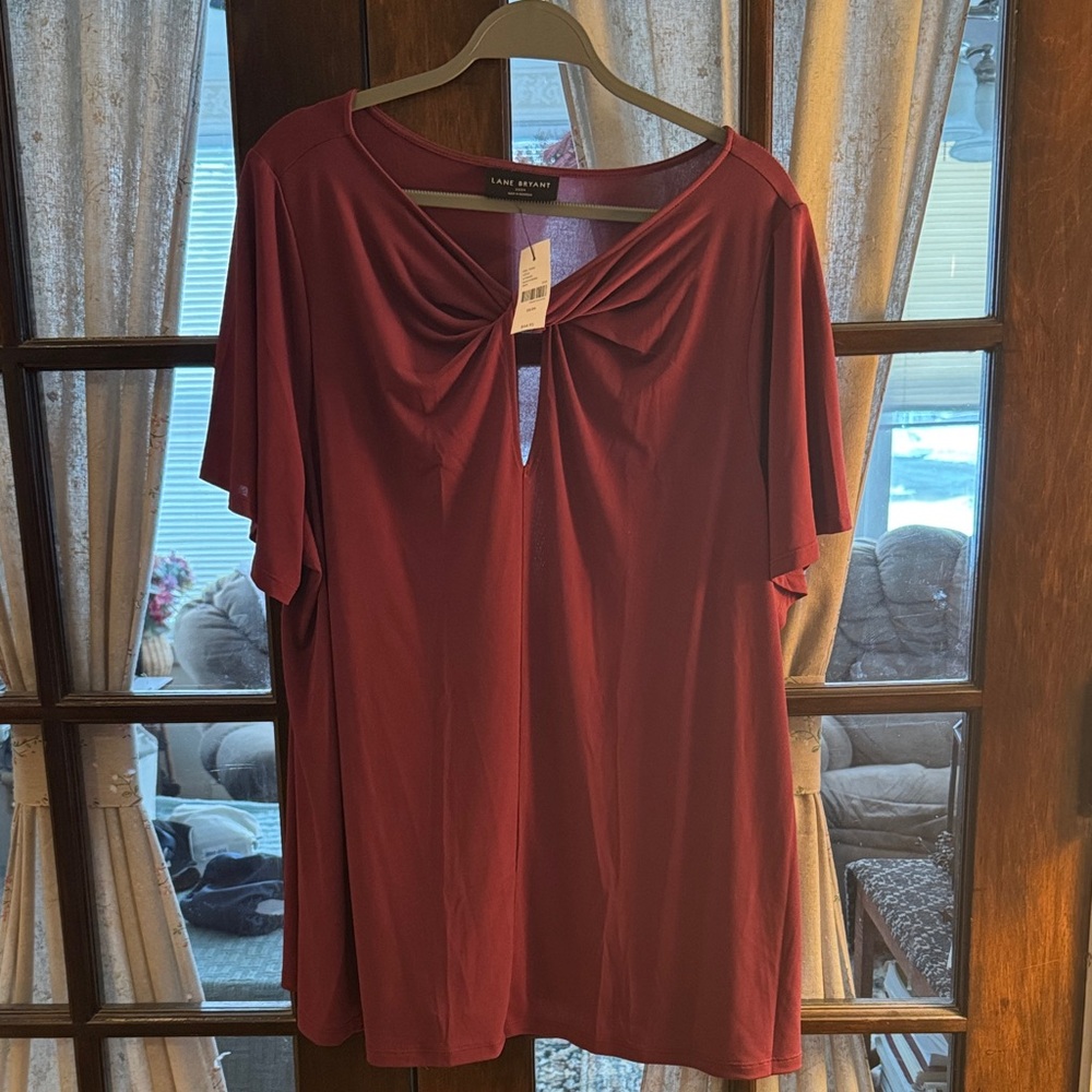Lane Bryant Women's Burgundy Blouse
